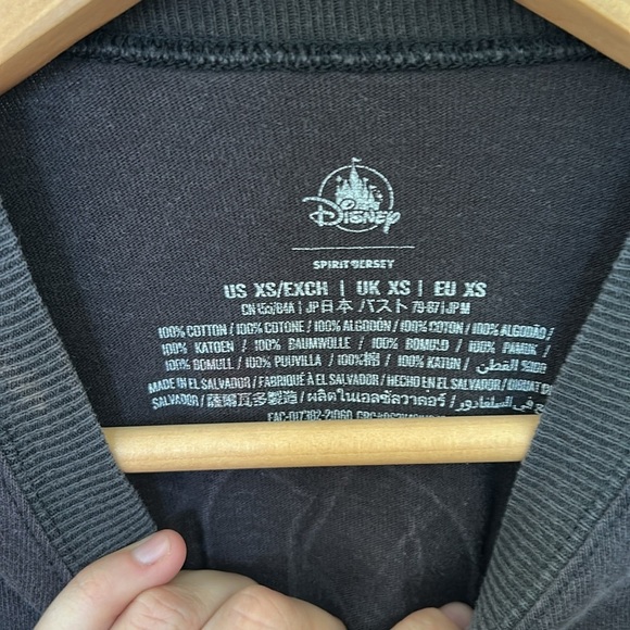 Disney spirit jersey XS oversized Long Sleeve Shirt - Black and Orange - Picture 3 of 4